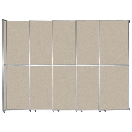 Versare Operable Wall Sliding Room Divider 15'7" x 12'3" Sand Fabric 1072518-2